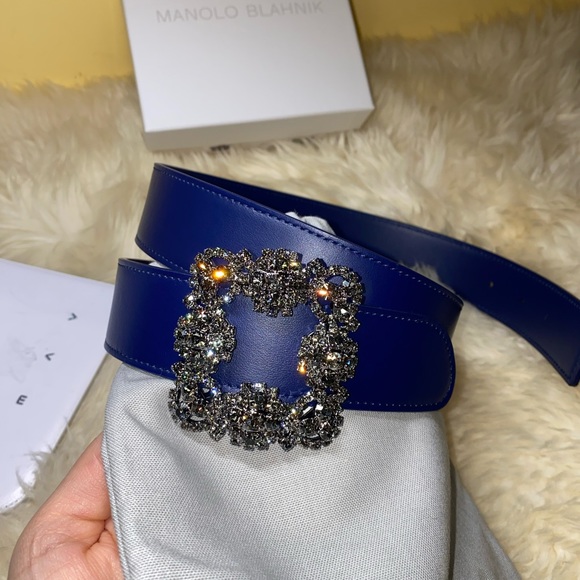 New authentic Manolo Blahnik leather hangisi belt - Picture 2 of 15